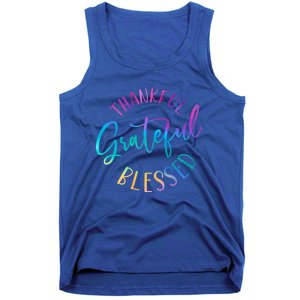 Thankful Grateful Blessed Cute Gift Tank Top