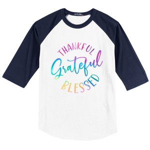 Thankful Grateful Blessed Cute Gift Baseball Sleeve Shirt