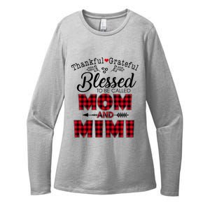 Thankful Grateful Blessed To Be Called Mom And Mimi Gift Womens CVC Long Sleeve Shirt