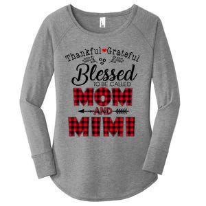 Thankful Grateful Blessed To Be Called Mom And Mimi Gift Women's Perfect Tri Tunic Long Sleeve Shirt