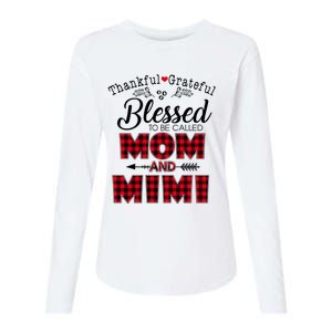 Thankful Grateful Blessed To Be Called Mom And Mimi Gift Womens Cotton Relaxed Long Sleeve T-Shirt