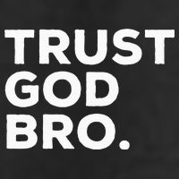 Trust God Bro Funny Christian Faith Quote 7 Panel Mesh Trucker Snapback Hat