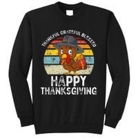 Thankful Grateful Blessed Happy Thanksgiving Turkey Sweatshirt