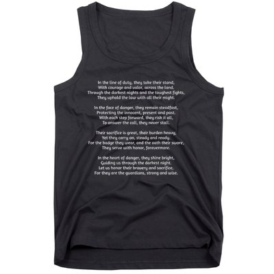 The Guardian Blue Line Tank Top