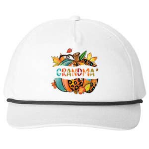 Thankful Grateful Blessed Grandma Pumpkin Matching Family Great Gift Snapback Five-Panel Rope Hat