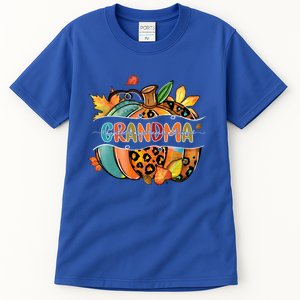 Thankful Grateful Blessed Grandma Pumpkin Matching Family Great Gift Tall T-Shirt