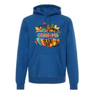 Thankful Grateful Blessed Grandma Pumpkin Matching Family Great Gift Premium Hoodie