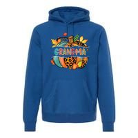 Thankful Grateful Blessed Grandma Pumpkin Matching Family Great Gift Premium Hoodie