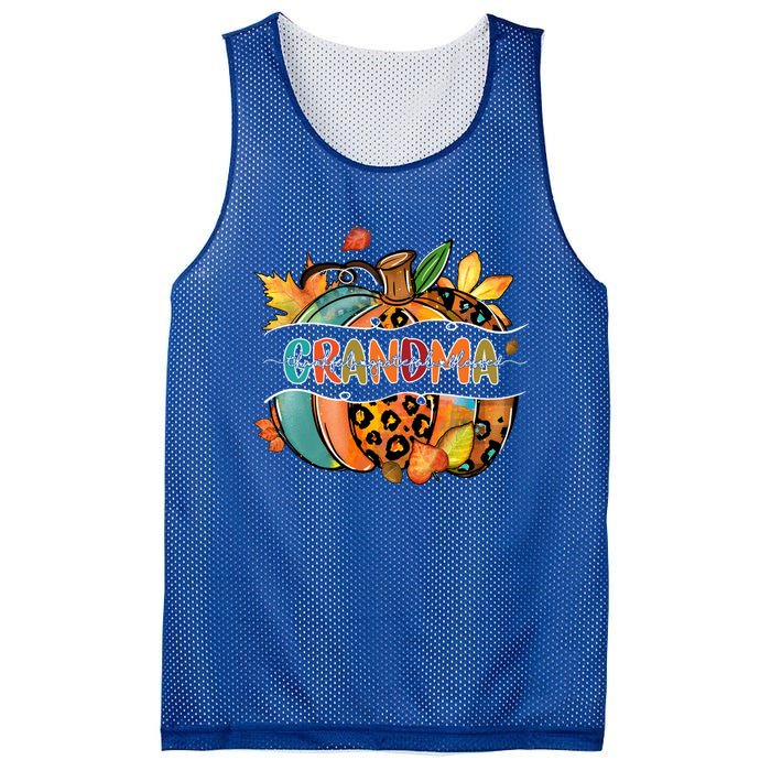 Thankful Grateful Blessed Grandma Pumpkin Matching Family Great Gift Mesh Reversible Basketball Jersey Tank