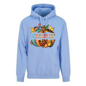 Thankful Grateful Blessed Grandma Pumpkin Matching Family Great Gift Unisex Surf Hoodie