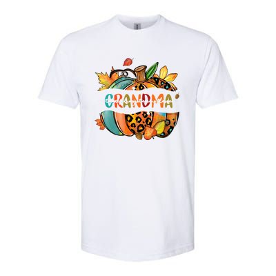 Thankful Grateful Blessed Grandma Pumpkin Matching Family Great Gift Softstyle CVC T-Shirt