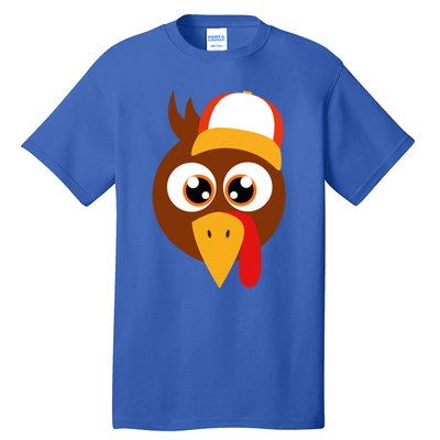 Thankful Grateful Blessed Thanksgiving Turkey Baseball Hat Gift Tall T-Shirt