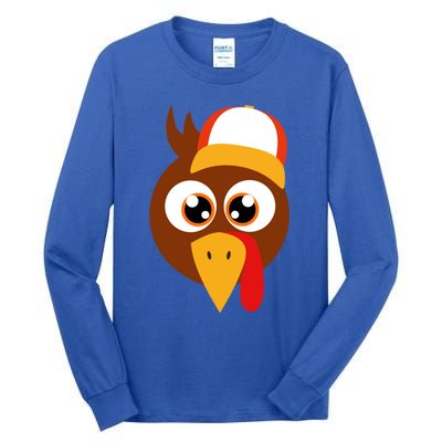 Thankful Grateful Blessed Thanksgiving Turkey Baseball Hat Gift Tall Long Sleeve T-Shirt