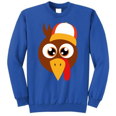 Thankful Grateful Blessed Thanksgiving Turkey Baseball Hat Gift Tall Sweatshirt