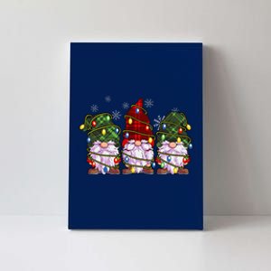 Three Gnomes Buffalo Plaid Red Christmas Canvas