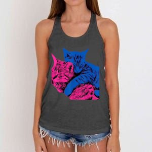 Tv Girl Band French Exit Album Funny Cat Lovers Women's Knotted Racerback Tank