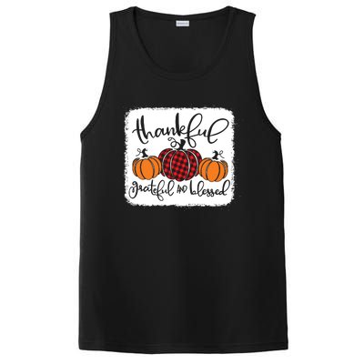 Thankful Grateful Blessed Thanksgiving PosiCharge Competitor Tank