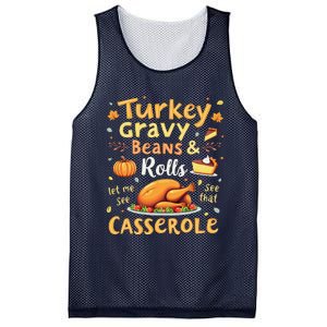 Turkey Gravy Beans And Rolls Let Me See That Casserole Fall Mesh Reversible Basketball Jersey Tank