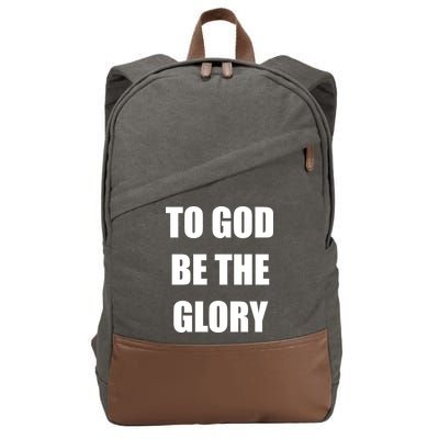 To God Be The Glory Cotton Canvas Backpack