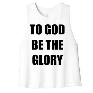 To God Be The Glory Women's Racerback Cropped Tank