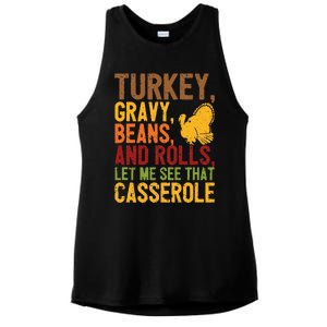 Turkey Gravy Beans And Rolls Let Me See That Casserole Funny Ladies PosiCharge Tri-Blend Wicking Tank