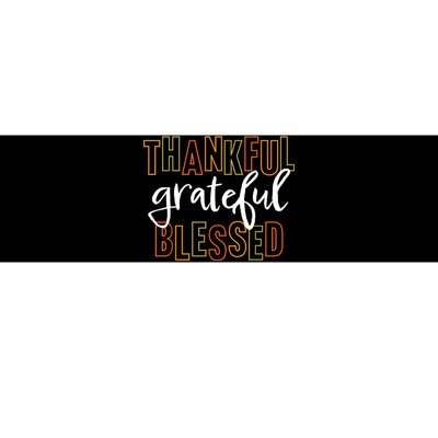 Thankful Grateful Blessed Women Girls Thanksgiving Bumper Sticker