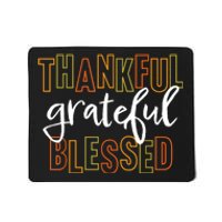 Thankful Grateful Blessed Women Girls Thanksgiving Mousepad