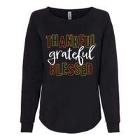 Thankful Grateful Blessed Women Girls Thanksgiving Womens California Wash Sweatshirt