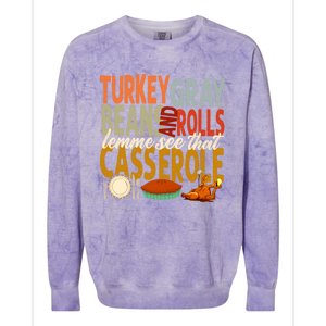 Turkey Gravy Beans And Rolls Let Me See That Casserole Fall Colorblast Crewneck Sweatshirt