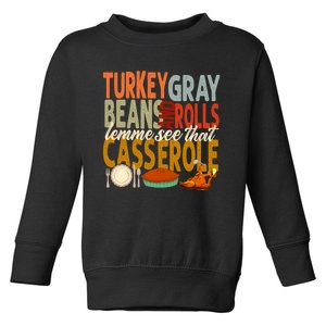 Turkey Gravy Beans And Rolls Let Me See That Casserole Fall Toddler Sweatshirt