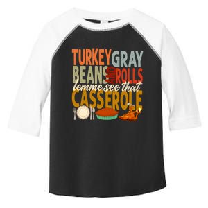 Turkey Gravy Beans And Rolls Let Me See That Casserole Fall Toddler Fine Jersey T-Shirt