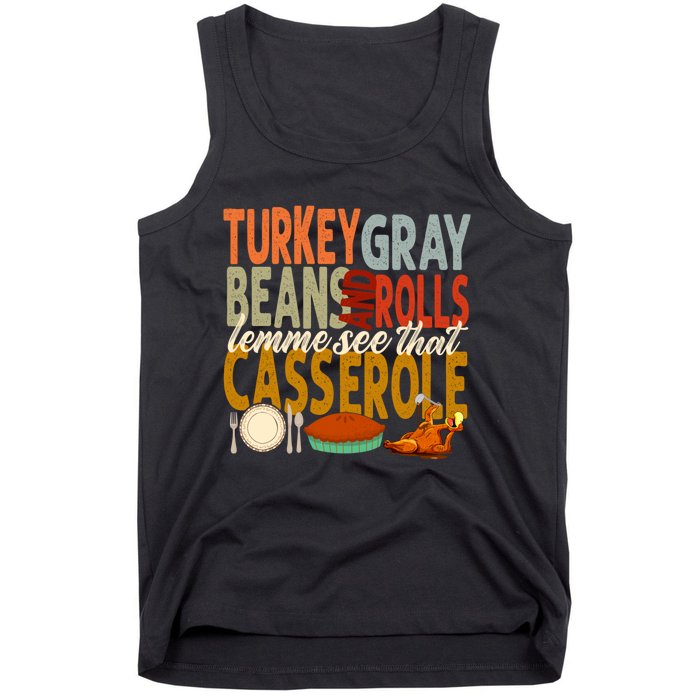 Turkey Gravy Beans And Rolls Let Me See That Casserole Fall Tank Top