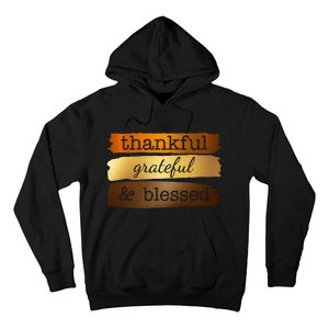 Thankful Grateful Blessed Thanksgiving Holiday Hoodie