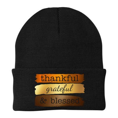 Thankful Grateful Blessed Thanksgiving Holiday Beanie