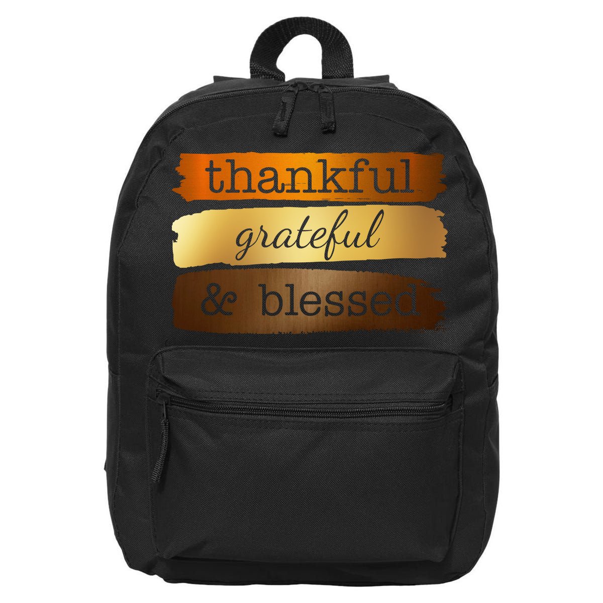 Thankful Grateful Blessed Thanksgiving Holiday 16 in Basic Backpack