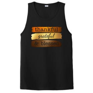 Thankful Grateful Blessed Thanksgiving Holiday PosiCharge Competitor Tank