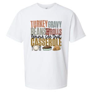 Turkey Gravy Beans And Rolls Let Me See That Casserole Thanksgiving Sueded Cloud Jersey T-Shirt