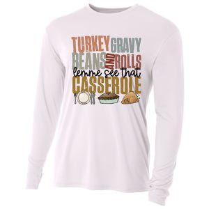 Turkey Gravy Beans And Rolls Let Me See That Casserole Thanksgiving Cooling Performance Long Sleeve Crew