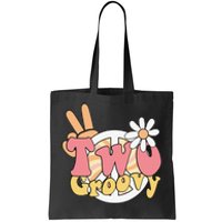 Two Groovy Birthday Boho Party Outfit 2nd Birthday 70s Tote Bag