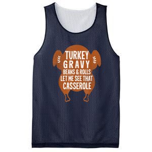 Turkey Gravy Beans And Rolls Let Me See That Casserole Funny Mesh Reversible Basketball Jersey Tank