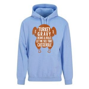 Turkey Gravy Beans And Rolls Let Me See That Casserole Funny Unisex Surf Hoodie