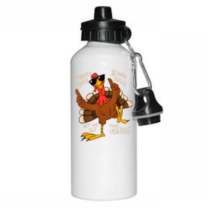 Turkey Gravy Beans And Rolls Casserole Funny Thanksgiving Aluminum Water Bottle