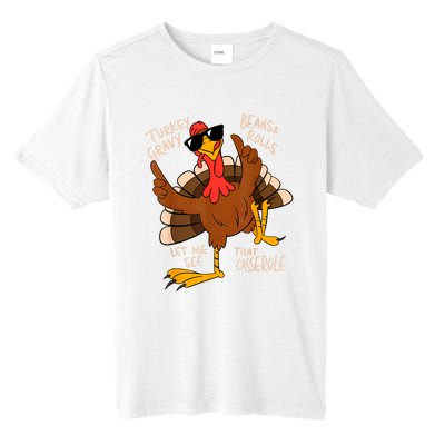 Turkey Gravy Beans And Rolls Casserole Funny Thanksgiving Tall Fusion ChromaSoft Performance T-Shirt