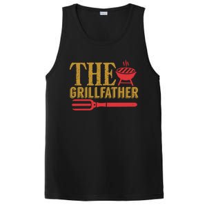 The Grillfather Barbeque Grilling Bbq Lover Father Dad Funny Gift PosiCharge Competitor Tank