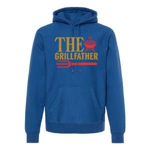 The Grillfather Barbeque Grilling Bbq Lover Father Dad Funny Gift Premium Hoodie