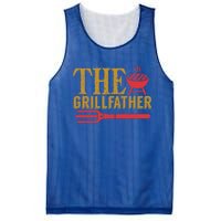 The Grillfather Barbeque Grilling Bbq Lover Father Dad Funny Gift Mesh Reversible Basketball Jersey Tank