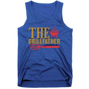 The Grillfather Barbeque Grilling Bbq Lover Father Dad Funny Gift Tank Top