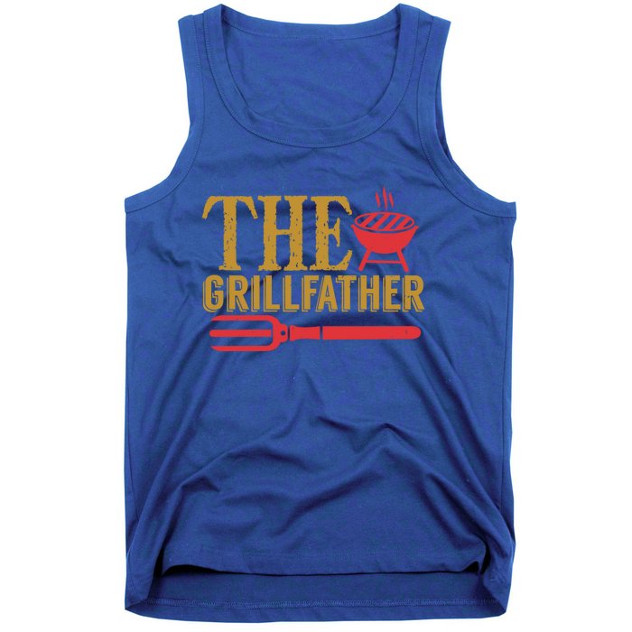 The Grillfather Barbeque Grilling Bbq Lover Father Dad Funny Gift Tank Top