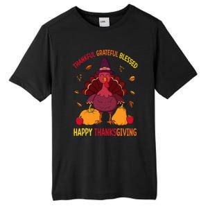 Thankful Grateful Blessed Thanksgiving Turkey Tall Fusion ChromaSoft Performance T-Shirt