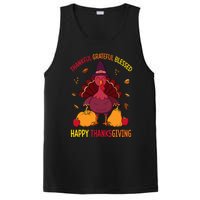 Thankful Grateful Blessed Thanksgiving Turkey PosiCharge Competitor Tank